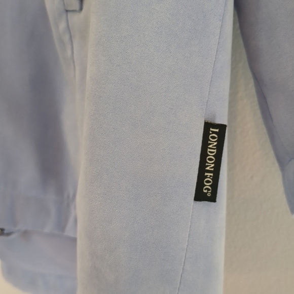 London Fog Short Trench Coat Women's XL Blue Hooded Rain Outdoor Quiet Luxury - Picture 13 of 13